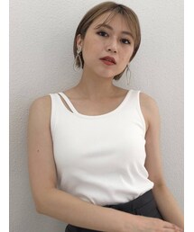 MURUA | ミリオンアイスパット入りスリットタンク(Tシャツ/カットソー)