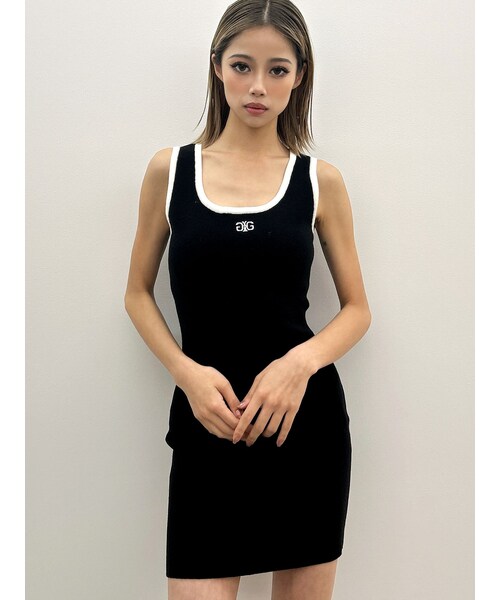 GYDA（ジェイダ）の「Symmetry GYDAバイカラーアンサンブルワンピース（ワンピース・レディース・グレー/ブラック・F）」の3枚目の写真