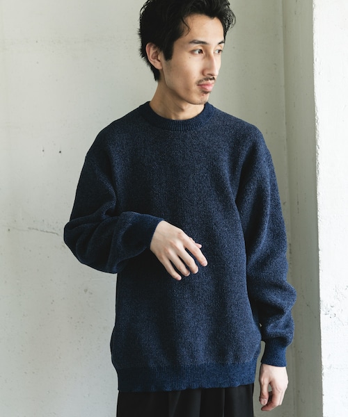 URBAN RESEARCH DOORS(アーバンリサーチドアーズ)の「ジャガードモールニットプルオーバー(ニット/セーター・メンズ・GREIGE/BLUE/OLIVEBROWN/BLACK・M/L)」の4枚目の写真