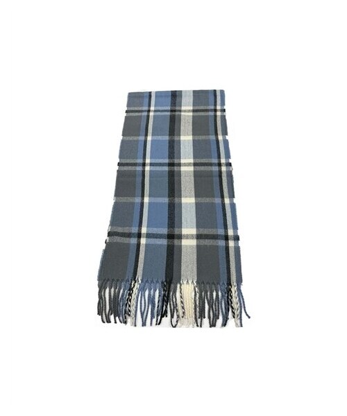 nissen（ニッセン）の「PAGE ONE（ページワン）チェックマフラー（マフラー・メンズ・ダークグレー×サックス/ベージュ系/黒系/チェックG(パープル系)/チェックAD(赤系)・Y）」の6枚目の写真