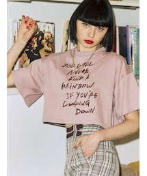 jouetie | グランジロゴクロップド Tシャツ(Tシャツ/カットソー)