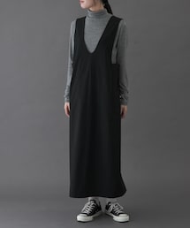 FORK&SPOON ウールライクジャンパースカート