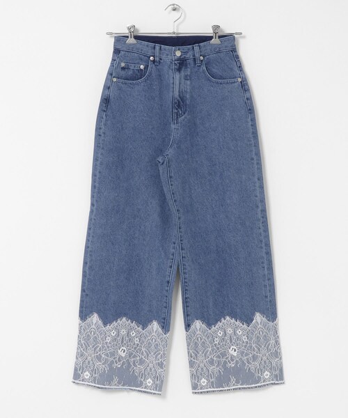 SENSE OF PLACE by URBAN RESEARCH（センスオブプレイスバイアーバンリサーチ）の「レースドッキングデニムパンツ（その他パンツ・レディース・L.INDIGO/GRAY・S/M）」の20枚目の写真