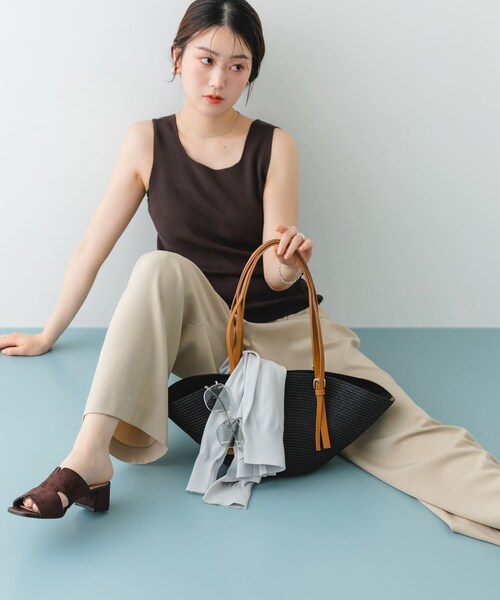 RODE SKO（ロデスコ）の「ブレードバスケットバッグ（かごバッグ・レディース・BLACK/NATURAL・-）」の5枚目の写真