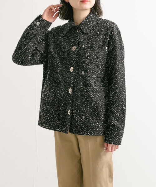 URBAN RESEARCH DOORS(アーバンリサーチドアーズ)の「tiit tokyo nep denim shirts(テーラードジャケット・レディース・black・38)」の4枚目の写真