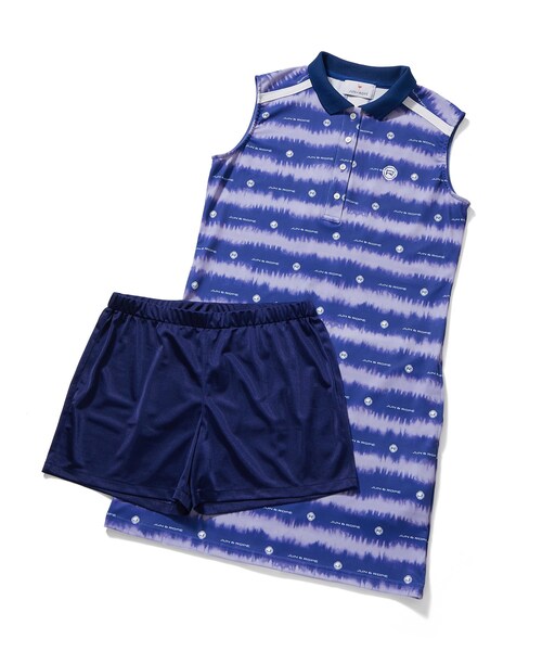 ROPE'（ロペ）の「【UV】【吸水速乾】タイダイプリントノースリーブワンピース（ワンピース・レディース・ブラック/ネイビー/オレンジ・L/M/S）」の16枚目の写真