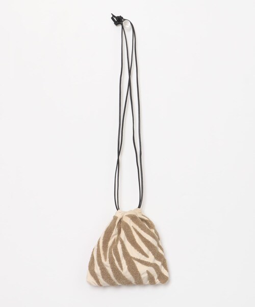 URBAN RESEARCH DOORS（アーバンリサーチドアーズ）の「『別注』beej×DOORS　巾着バッグ（ハンドバッグ・レディース・BEIGE/BLACK・-）」の2枚目の写真