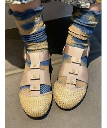 merry jenny | 箔グログランベルトシューズ(サンダル)