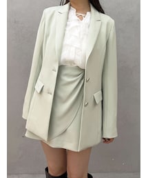 MERCURYDUO | 【セットアップ着用可】バックドレープジャケット(テーラードジャケット)