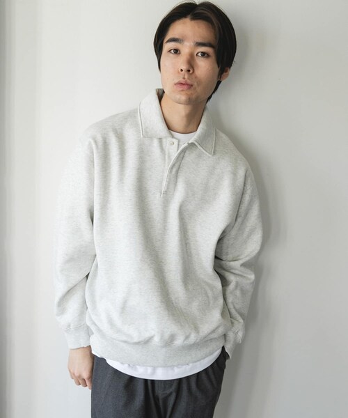 URBAN RESEARCH DOORS(アーバンリサーチドアーズ)の「裏起毛スウェットポロシャツ(スウェット・メンズ・GRAY/NAVY/BLACK・M/L)」の16枚目の写真