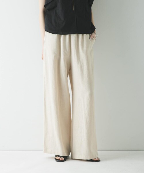 URBAN RESEARCH(アーバンリサーチ)の「ラミーレーヨンイージーパンツ(その他パンツ・レディース・BEIGE/BLACK・36/38)」の13枚目の写真