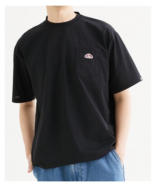 nissen（ニッセン）の「ストレッチ 胸ポケットロゴ刺しゅう半袖Tシャツ　PIKO（ピコ）（Tシャツ/カットソー・メンズ・オフホワイト/ブラック/コヨーテ・M/L/LL）」の6枚目の写真