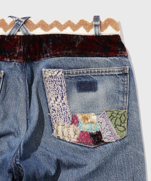 ADAM ET ROPE'（アダムエロペ）の「【Kartik Research/カルティック リサーチ】Manali Patchwork Jeans（デニムパンツ・メンズ・ブルー系・30/32）」の8枚目の写真