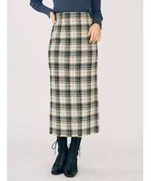 MERCURYDUO | チェックツイードタイトスカート(スカート)