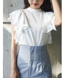 MERCURYDUO | 2WAYラッフルデザインスリーブブラウス(シャツ/ブラウス)