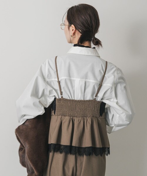 SENSE OF PLACE by URBAN RESEARCH（センスオブプレイスバイアーバンリサーチ）の「レースキャミオールインワン（つなぎ/オールインワン・レディース・CHARCOAL/CAMEL・S/M）」の10枚目の写真