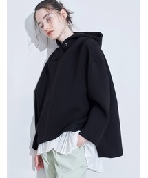 ELENDEEK | ASYMME HEM BL HOODED W JERSEY(Tシャツ/カットソー)