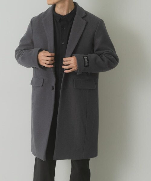 ITEMS URBANRESEARCH（アイテムズ アーバンリサーチ）の「ウールブレンドチェスターコート（チェスターコート・メンズ・GRY/NVY/BLK・M/L）」の19枚目の写真