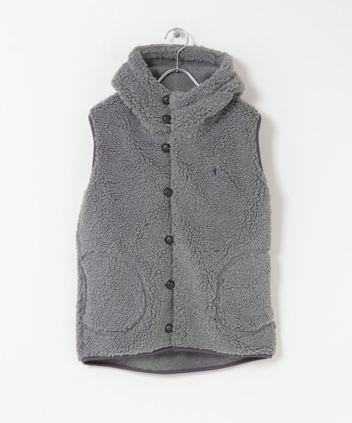 URBAN RESEARCH DOORS（アーバンリサーチドアーズ）の「GYMPHLEX　BOA HOODED VEST（ベスト・レディース・OYSTER/TAUPE/DK.GREY/NAVY/DK.BEIGE・14）」の2枚目の写真