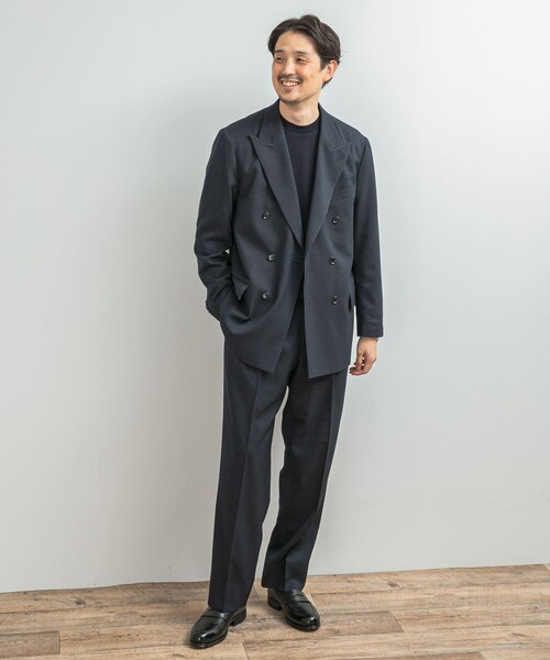 URBAN RESEARCH DOORS（アーバンリサーチドアーズ）の「LIFE STYLE TAILOR　ピンヘッドツイルストレッチ2タックパンツ（スラックス・メンズ・NAVY/CHARCOAL・S/M/L/XL）」の21枚目の写真