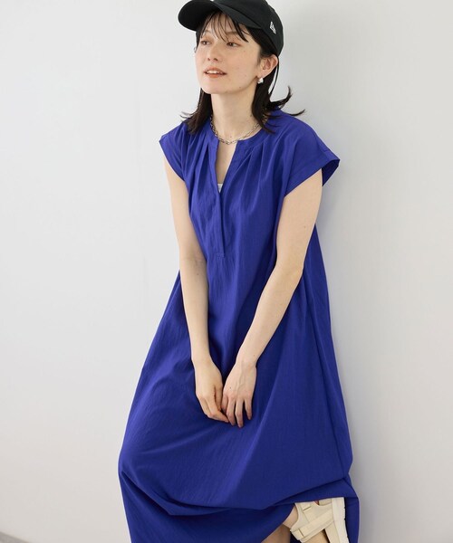 ROPE' PICNIC(ロペピクニック)の「リラックスワンピース(ワンピース・レディース・ブラック/ダークブラウン/ブルー/ワイン・F)」の3枚目の写真