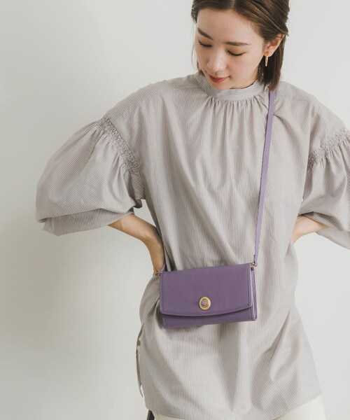 URBAN RESEARCH（アーバンリサーチ）の「『別注』Hashibami×URBAN RESEARCH　ショルダー天然石ポシェット（ショルダーバッグ・レディース・LILAC/JP×BLK/MP×ECR・-）」の4枚目の写真