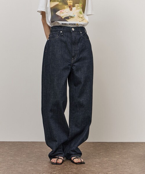 ADAM ET ROPE'（アダムエロペ）の「【upper hights（アッパー ハイツ）】THE GARNET（デニムパンツ・レディース・ネイビー/ブルー・22/23/24/25）」の14枚目の写真