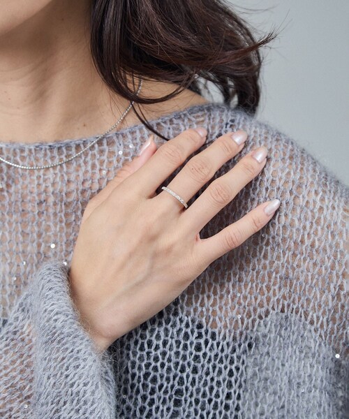 ADAM ET ROPE'（アダムエロペ）の「【J'aDoRe・店舗限定】【MALUS /マリュス】Prong eternity ring（リング・レディース・シルバー・10/11/9）」の9枚目の写真