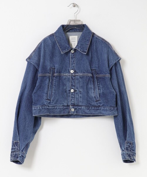 URBAN RESEARCH（アーバンリサーチ）の「KURO　POWER SHOULDER DENIM JACKET（デニムジャケット・レディース・INDIGO・1）」の2枚目の写真