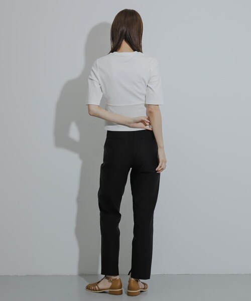 SENSE OF PLACE by URBAN RESEARCH（センスオブプレイスバイアーバンリサーチ）の「ウエストリブコンパクトトップ（Tシャツ/カットソー・レディース・L.GRAY/IVORY/BLACK/RED・one）」の17枚目の写真