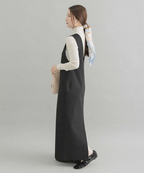 URBAN RESEARCH ROSSO（アーバンリサーチロッソ）の「UNiPH　スポンディッシュストレッチ ワンピース（ワンピース・レディース・ブラック・1）」の5枚目の写真