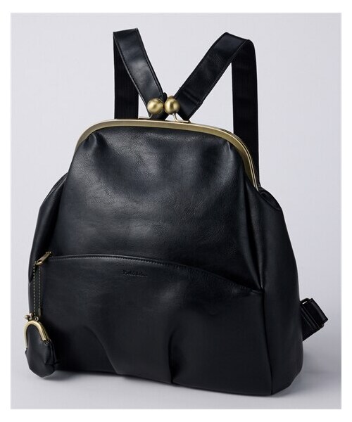 nissen（ニッセン）の「１０ポケットレトロデザインがま口リュック　Poche Lab(ポッシェ ラボ)（ベビーがま口付）（バックパック/リュック・メンズ・黒/キャメル/ボルドー・Y）」の4枚目の写真