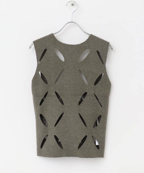leinwande　Flower Knitted Top