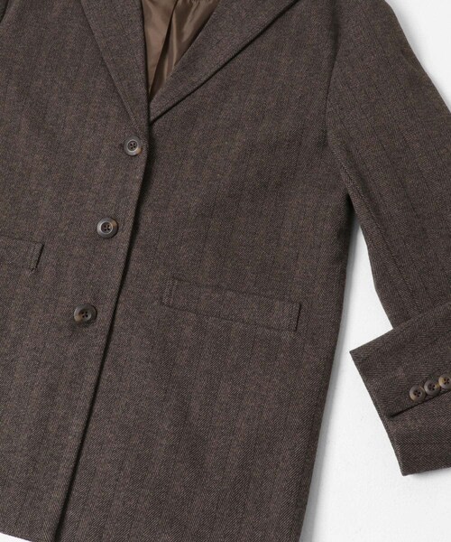 SENSE OF PLACE by URBAN RESEARCH（センスオブプレイスバイアーバンリサーチ）の「ジャージーメルトンテーラード（テーラードジャケット・レディース・BLK×WHT/BRN×BLK・One）」の20枚目の写真