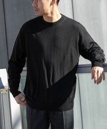 URBAN RESEARCH ROSSO | イタリア糸メリノウールクルーニット(ニット/セーター)