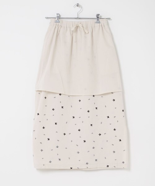 かぐれ（カグレ）の「ツバメ刺繍ラップスカート（スカート・レディース・IVORY/BLACK・Free）」の17枚目の写真