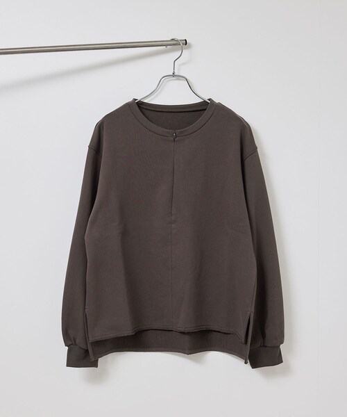 ROPE' PICNIC（ロペピクニック）の「スキッパー裏毛プルオーバー（スウェット・レディース・キナリ/ブラウン/ブルー・F）」の5枚目の写真