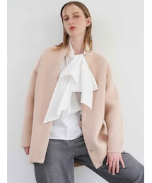 ELENDEEK | BASIC CN RACCOON MIX WCD(ノーカラージャケット)