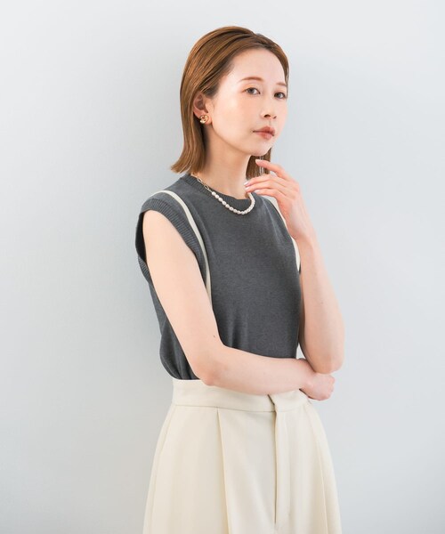 URBAN RESEARCH ROSSO（アーバンリサーチロッソ）の「GICIPI　OPALE（ニット/セーター・レディース・Lavender/Buio/Carbon/Pistachio/Bianco・1）」の16枚目の写真