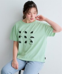 nissen | moz(モズ)なかよしエルクプリントゆるＴシャツ＜大きいサイズ有＞(Tシャツ/カットソー)