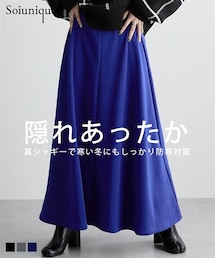nissen | あったか裏シャギー柔らかロング丈スカート［Soiunique］(スカート)
