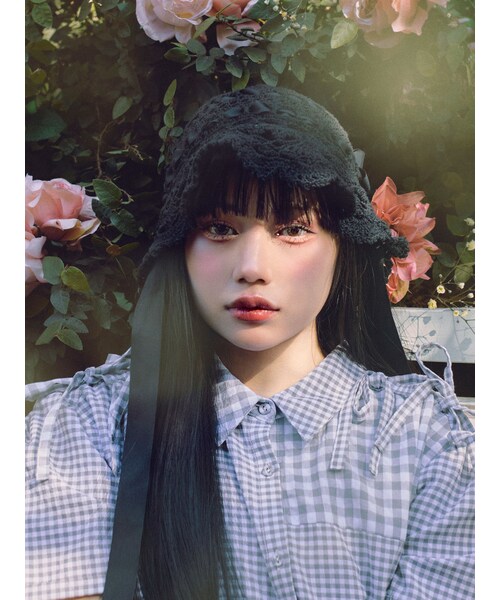 merry jenny（メリージェニー）の「透かし編みフリルハット（ハット・レディース・オフホワイト/アイボリー/ブラック/ピンク・F）」の22枚目の写真