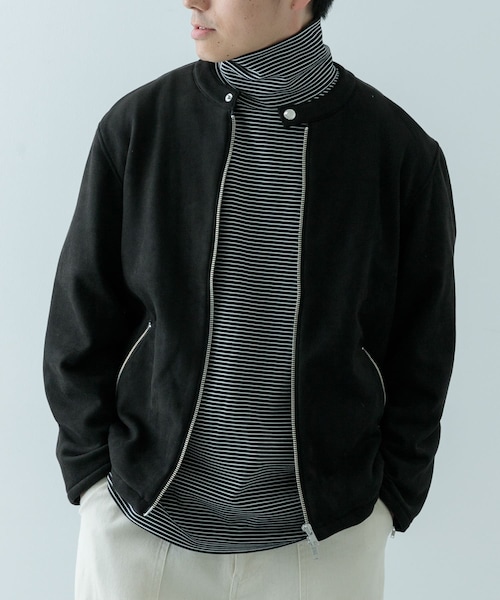 ITEMS URBANRESEARCH（アイテムズ アーバンリサーチ）の「裏フリース F.S. シングル ライダース（ライダースジャケット・メンズ・BLK/BRN/CHA・M/L）」の6枚目の写真