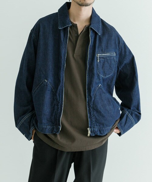 URBAN RESEARCH（アーバンリサーチ）の「blurhmsROOTSTOCK　Light oz Denim ZIP Work Jacket（デニムジャケット・メンズ・INDIGO・2/3）」の3枚目の写真
