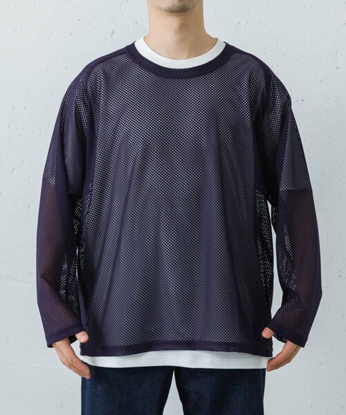 URBAN RESEARCH(アーバンリサーチ)の「Needles LONG-SLEEVE U-NECK LACE T-SHIRTS(Tシャツ/カットソー・メンズ・GREY/EGGPLANT/BLACK・S/M)」の16枚目の写真
