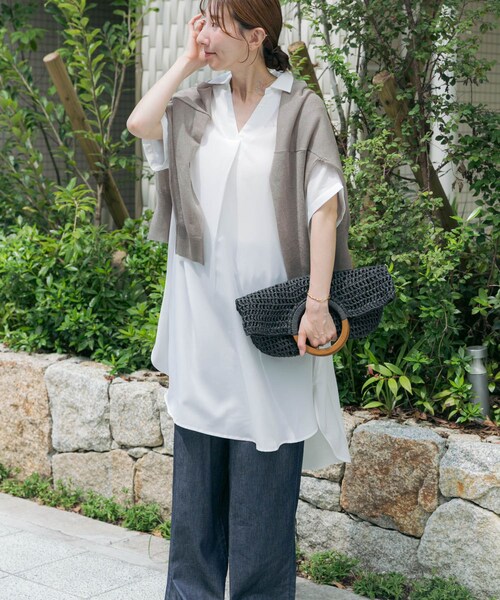 ITEMS URBANRESEARCH（アイテムズ アーバンリサーチ）の「スキッパーフレンチチュニック（チュニック・レディース・NVY/KHK/WHT/MNT・FREE）」の5枚目の写真