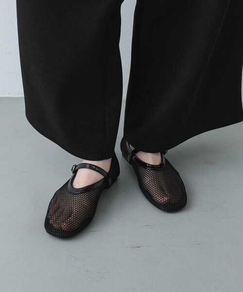SENSE OF PLACE by URBAN RESEARCH（センスオブプレイスバイアーバンリサーチ）の「『軽量』メッシュフラットシューズ（パンプス・レディース・BLACK/IVORY・S/M/L）」の20枚目の写真