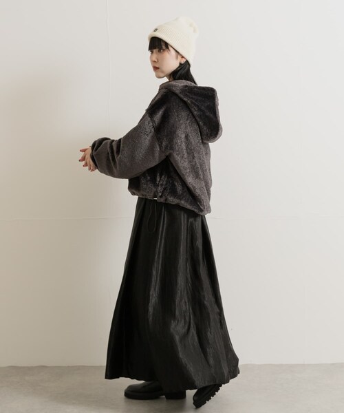 THE GOODLAND MARKET（ザグッドランドマーケット）の「『別注』MIDIUMISOLID×TGM　boa blouson（ブルゾン・レディース・white/gray・FREE）」の15枚目の写真