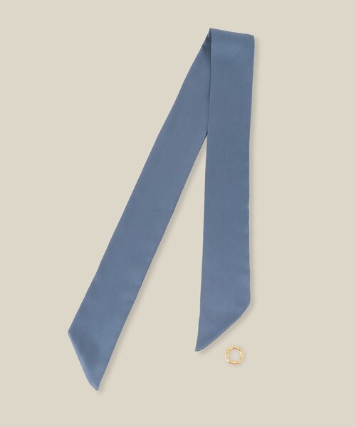 ROPE'（ロペ）の「リング付き マルチWAYスカーフ（バンダナ/スカーフ・レディース・ブラック/ブラウン/サックス/クリーム・F）」の12枚目の写真