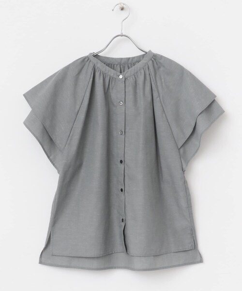 URBAN RESEARCH ROSSO（アーバンリサーチロッソ）の「リンネル8月号掲載『UR TECH』F by ROSSO　フレアスリーブブラウス（シャツ/ブラウス・レディース・NAVY/GRAY/MINT/BLUE ST/BROWN ST・FREE）」の15枚目の写真